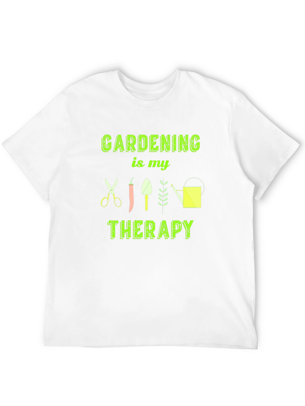 Gardening is My Therapy T-Shirt - Black Cotton Tee
