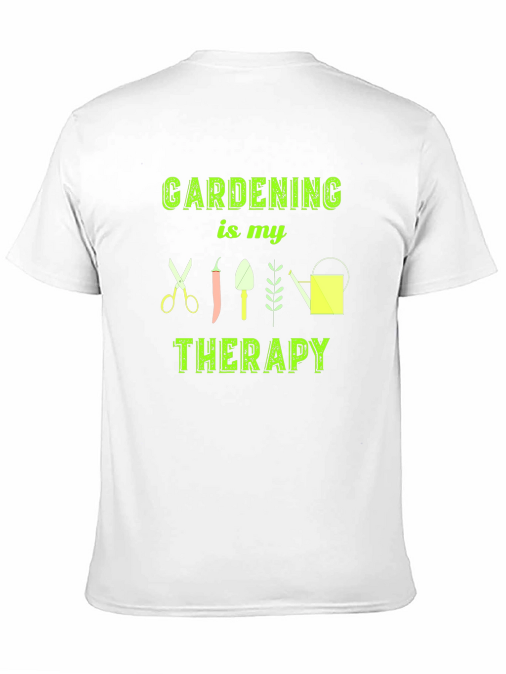 Gardening is My Therapy T-Shirt - Black Cotton Tee