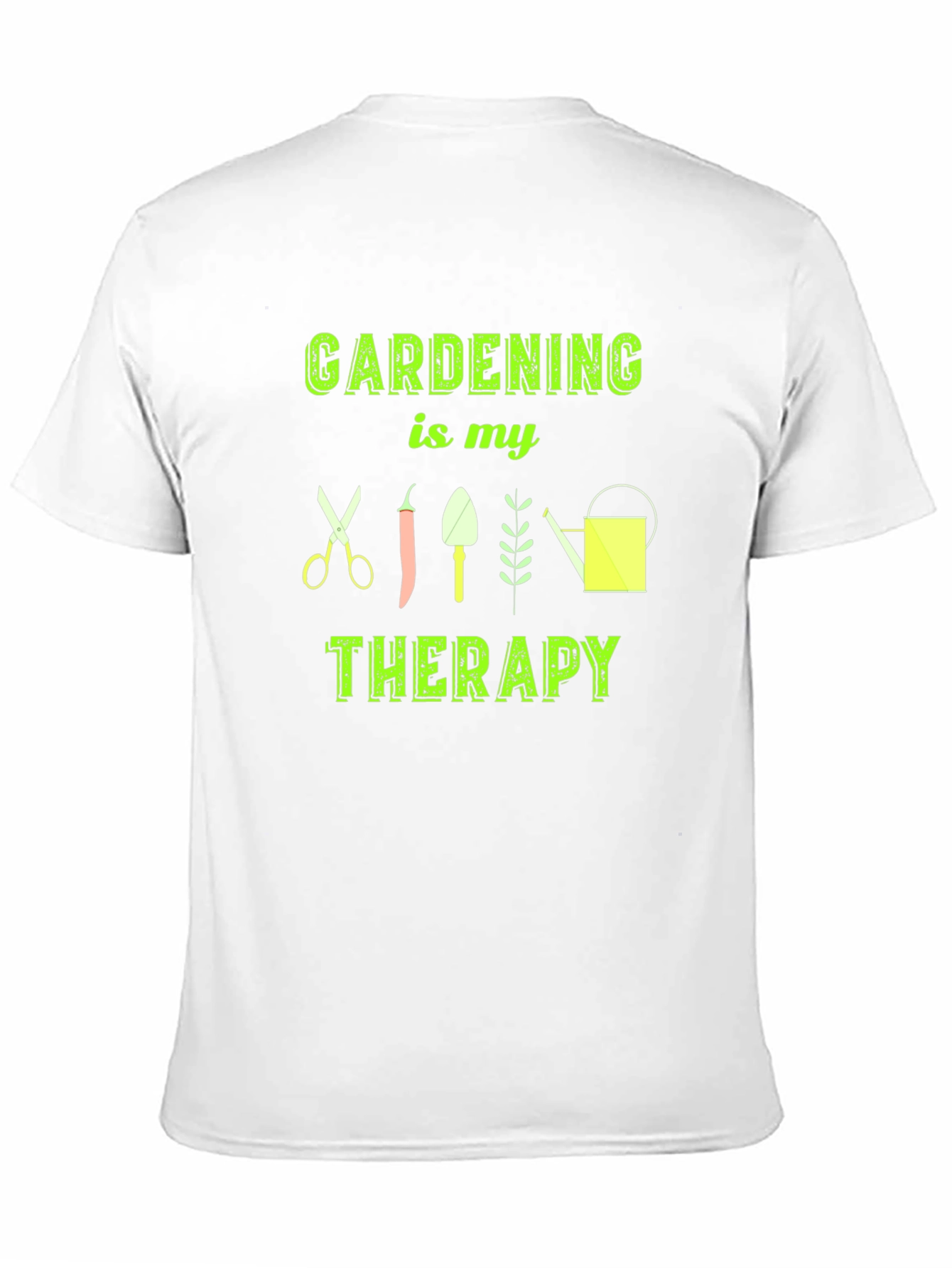 Gardening is My Therapy T-Shirt - Black Cotton Tee