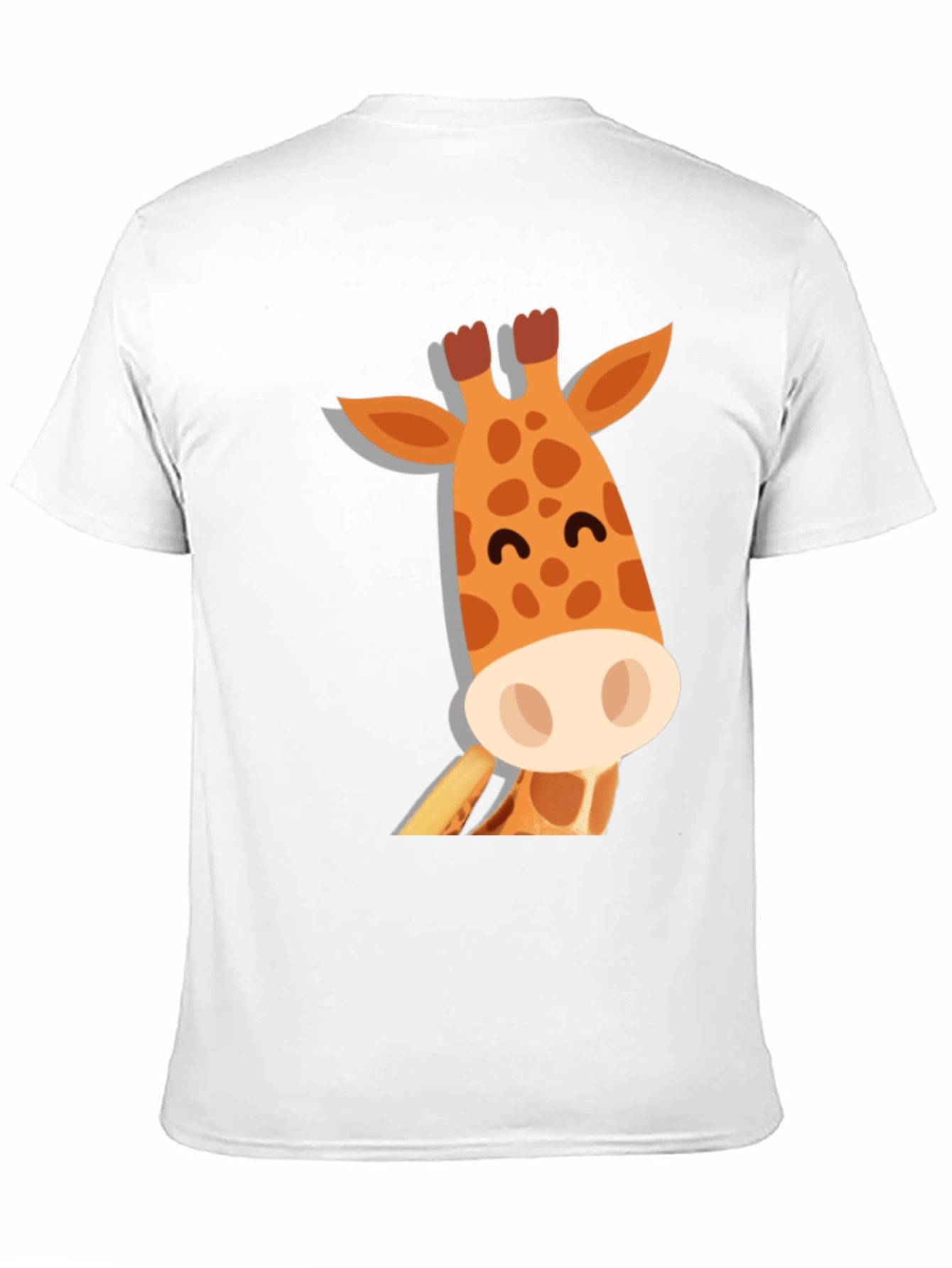 Cute Giraffe Graphic Black T-Shirt