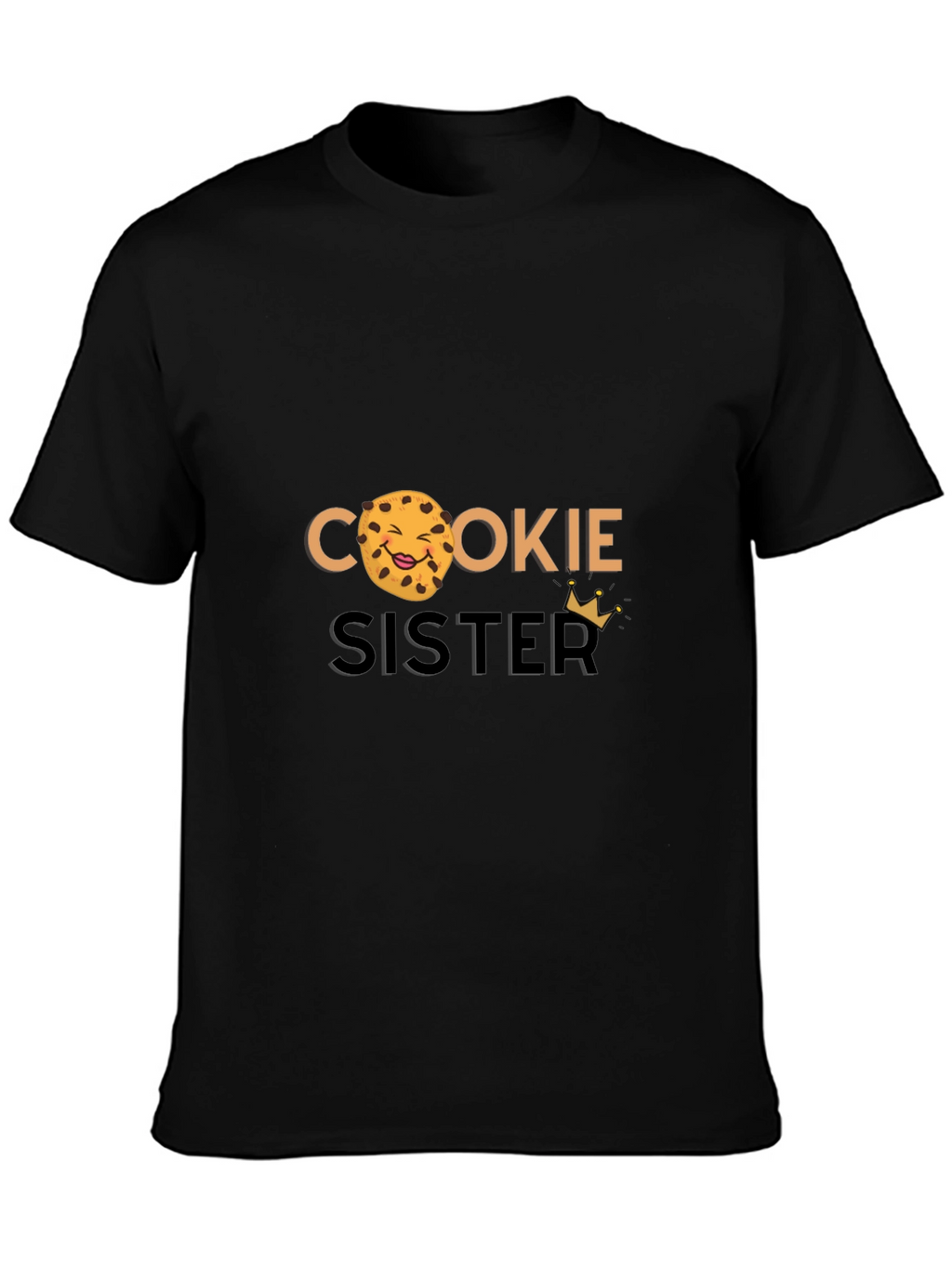Cookie Sister Black Graphic T-Shirt