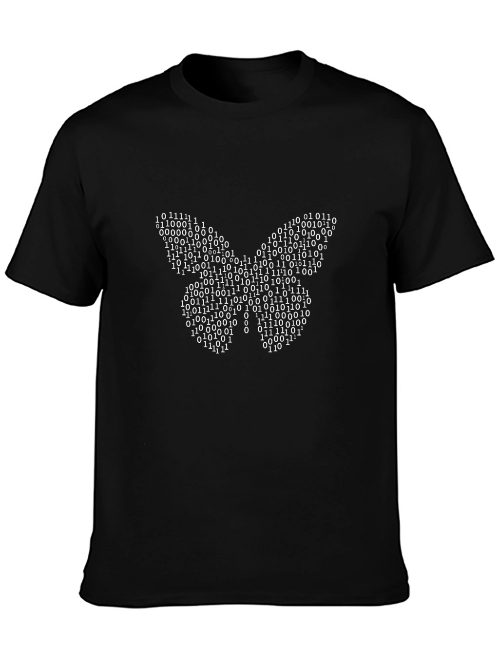 Binary Butterfly Graphic Tee - Black