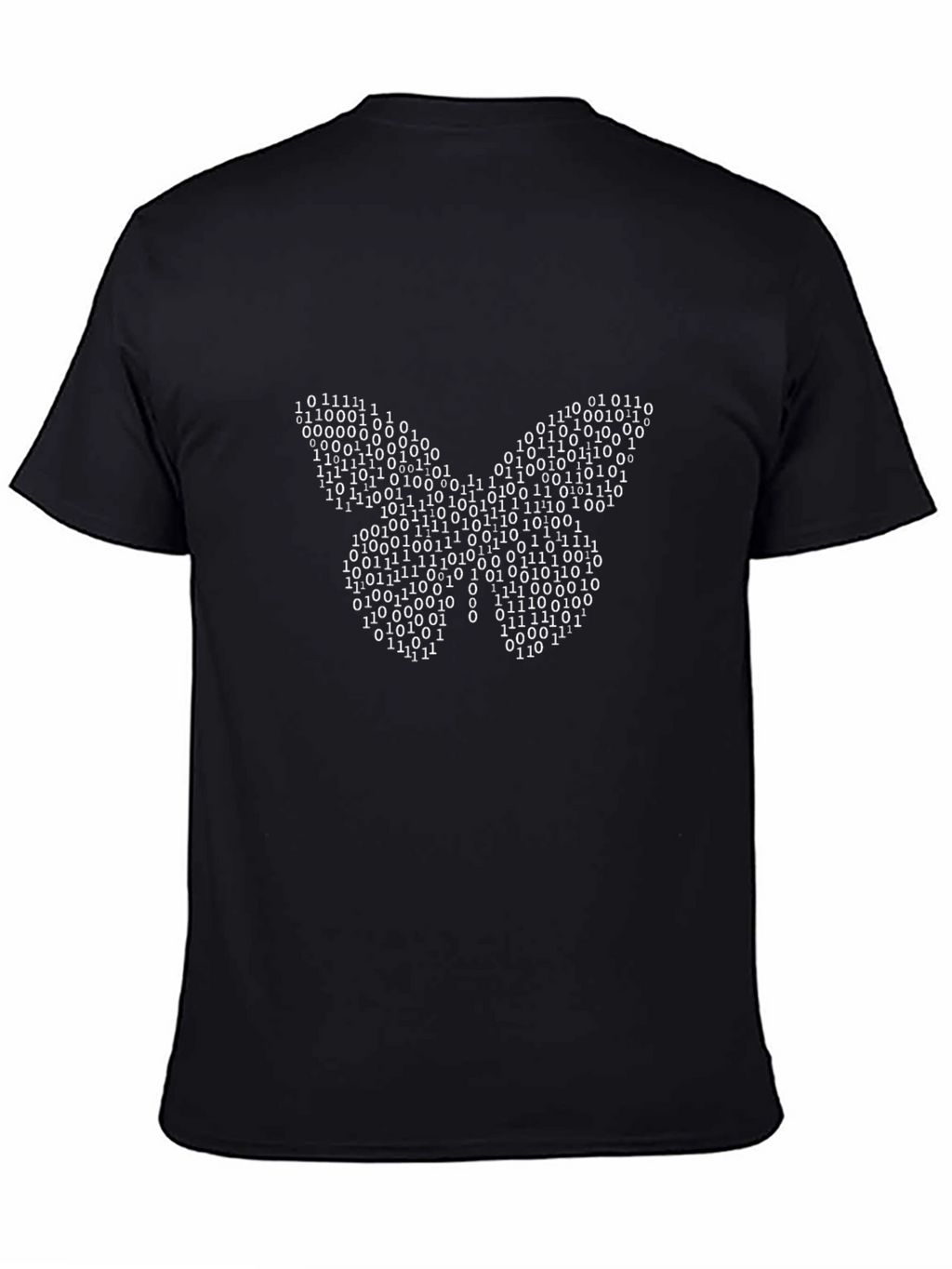 Binary Butterfly Graphic Tee - Black