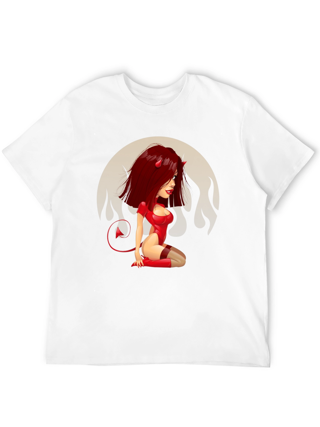 Devil Girl Graphic Tee - Mens Black T-Shirt