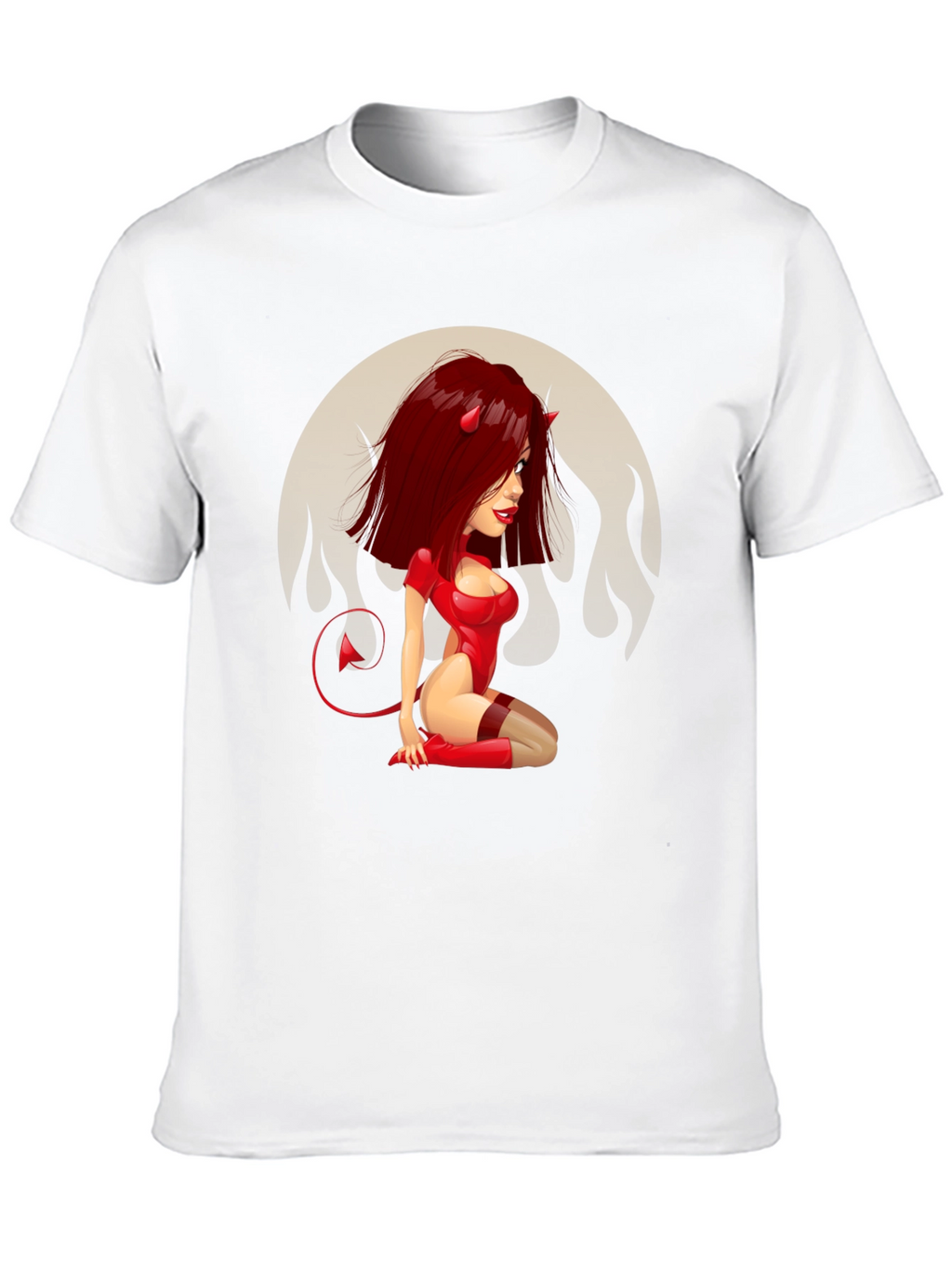 Devil Girl Graphic Tee - Mens Black T-Shirt