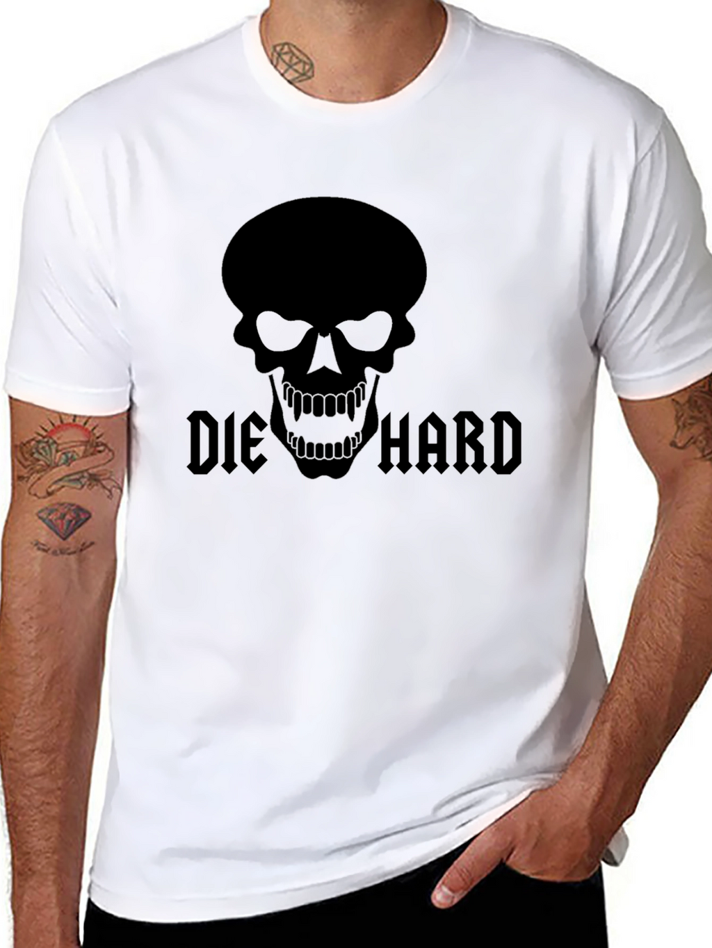 Die Hard Skull Black T-Shirt