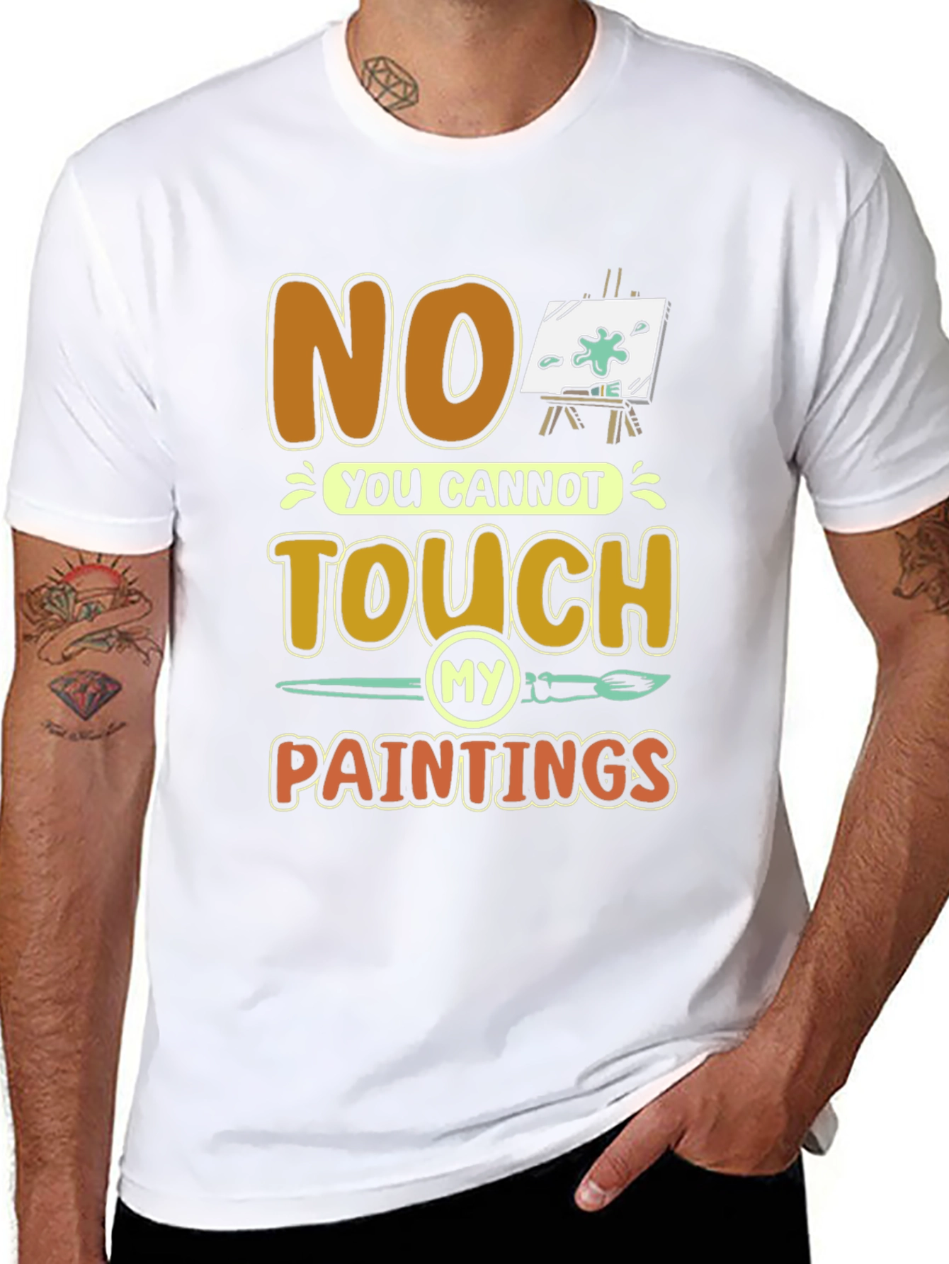 No Touch My Paintings Artist T-Shirt - Painters Tee