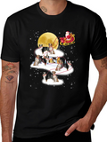 Australian Shepherd Christmas Sleigh T-Shirt – Festive Dog Lover Tee