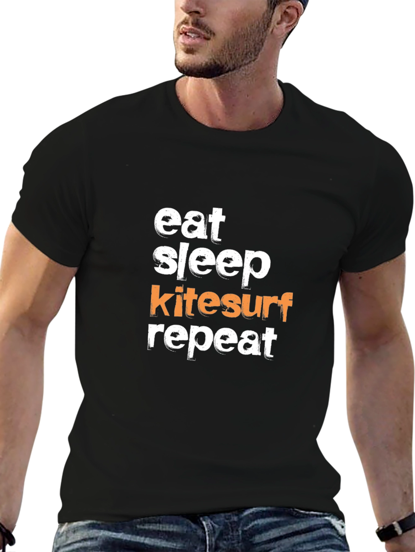 Eat Sleep Kitesurf Repeat Graphic Tee
