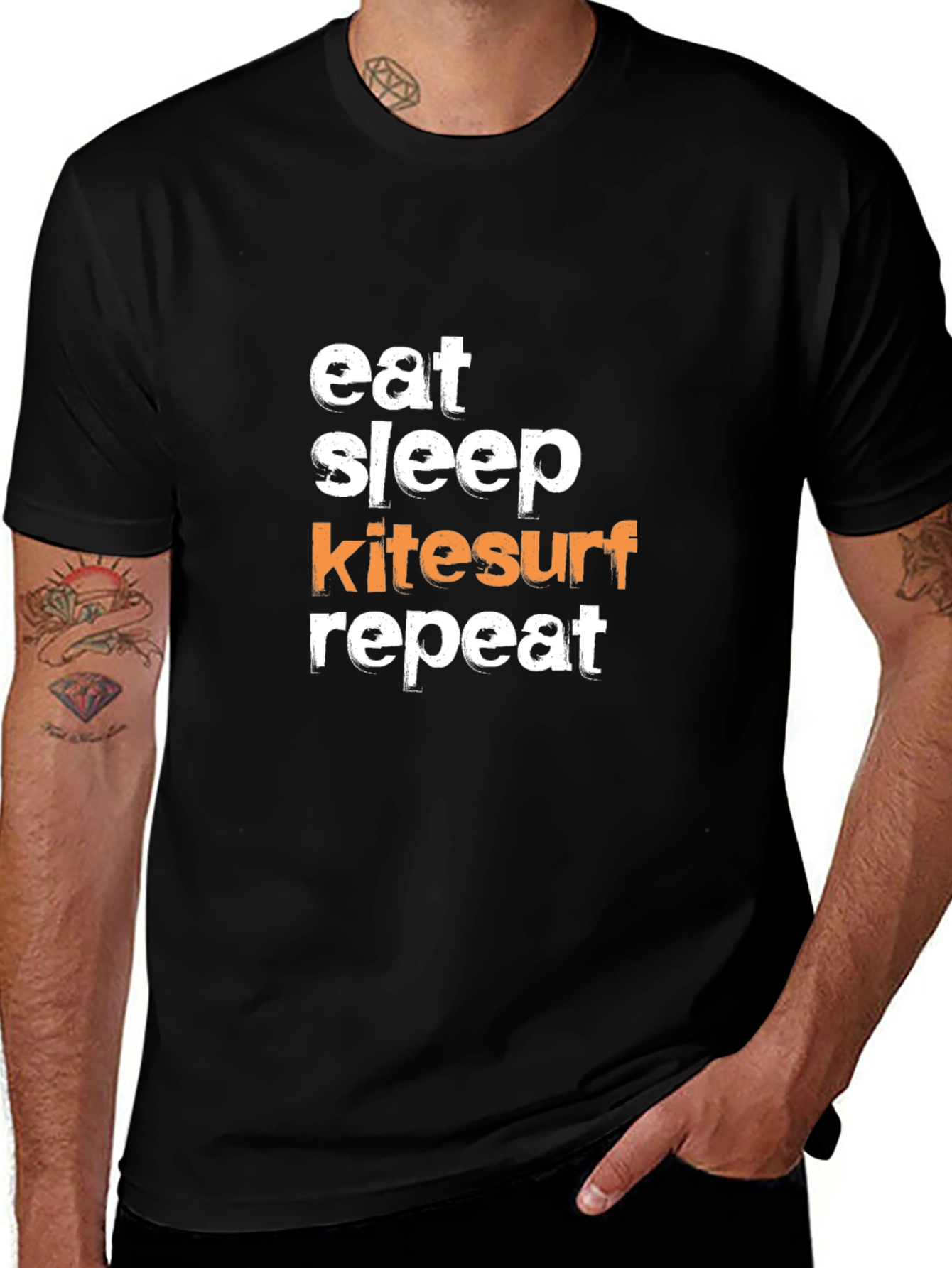 Eat Sleep Kitesurf Repeat Graphic Tee