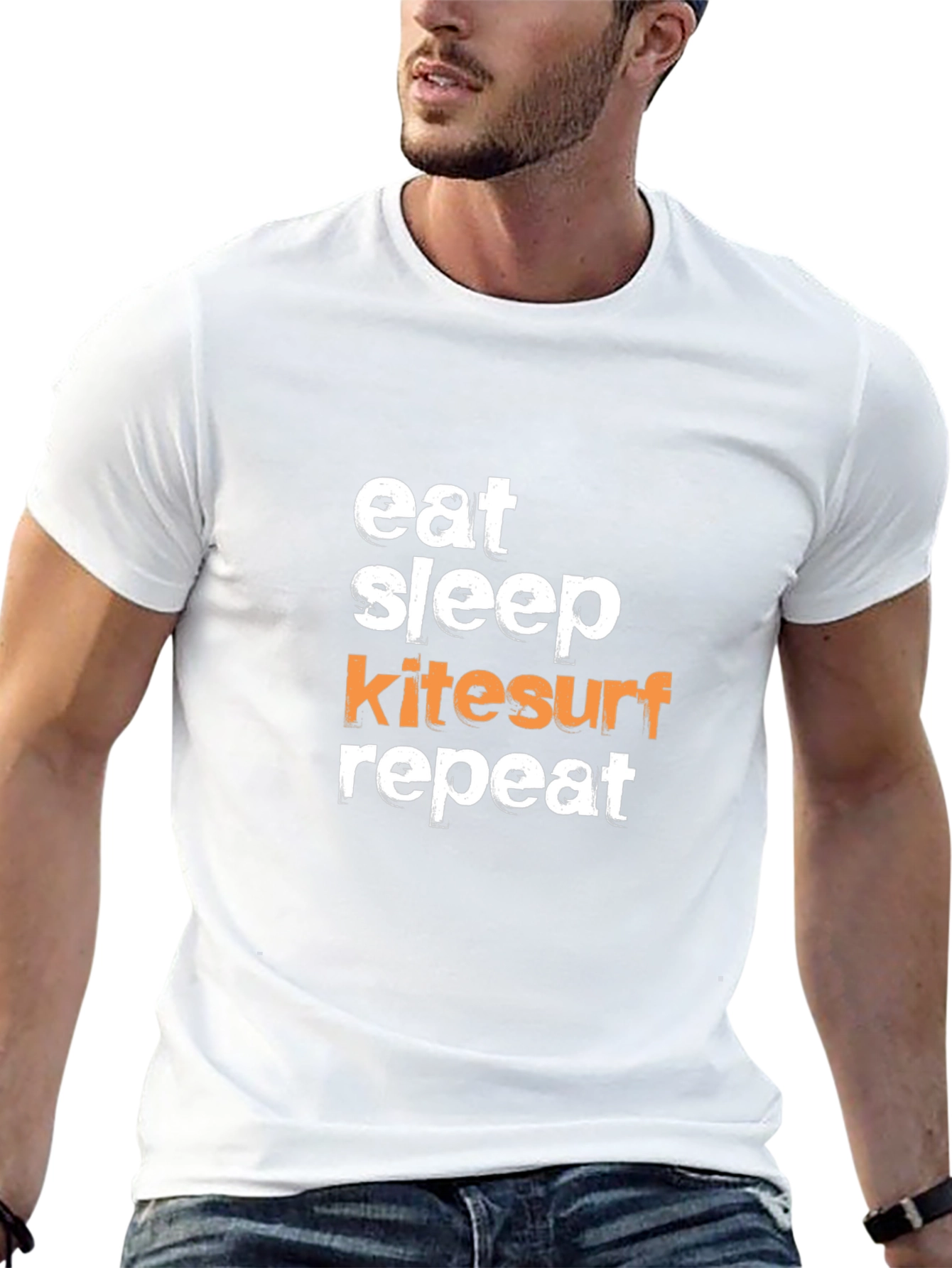 Eat Sleep Kitesurf Repeat Graphic Tee