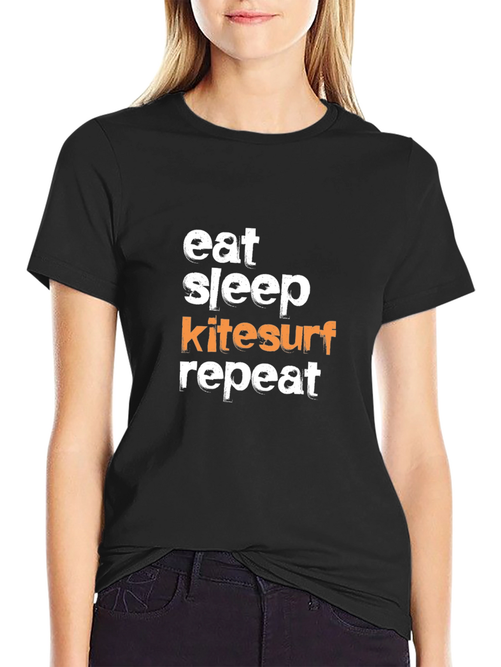 Eat Sleep Kitesurf Repeat Graphic Tee