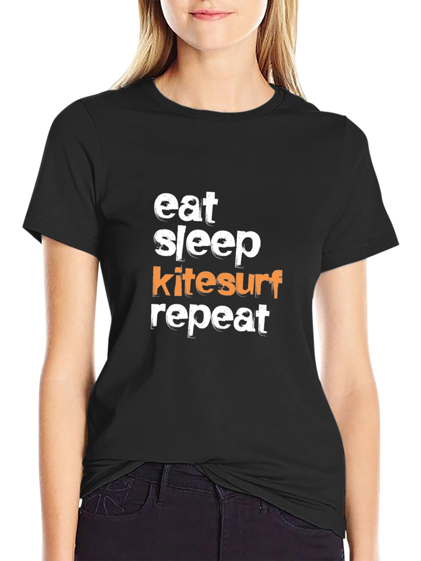 Eat Sleep Kitesurf Repeat Graphic Tee