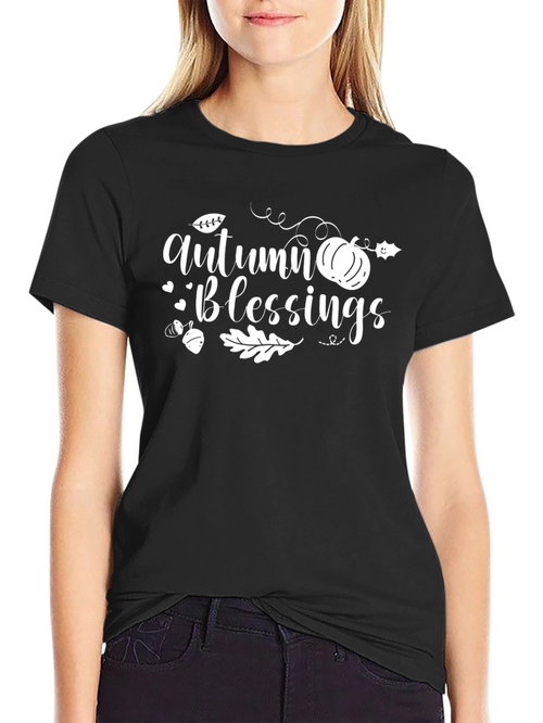 Autumn Blessings Graphic Tee - Fall Season Shirt