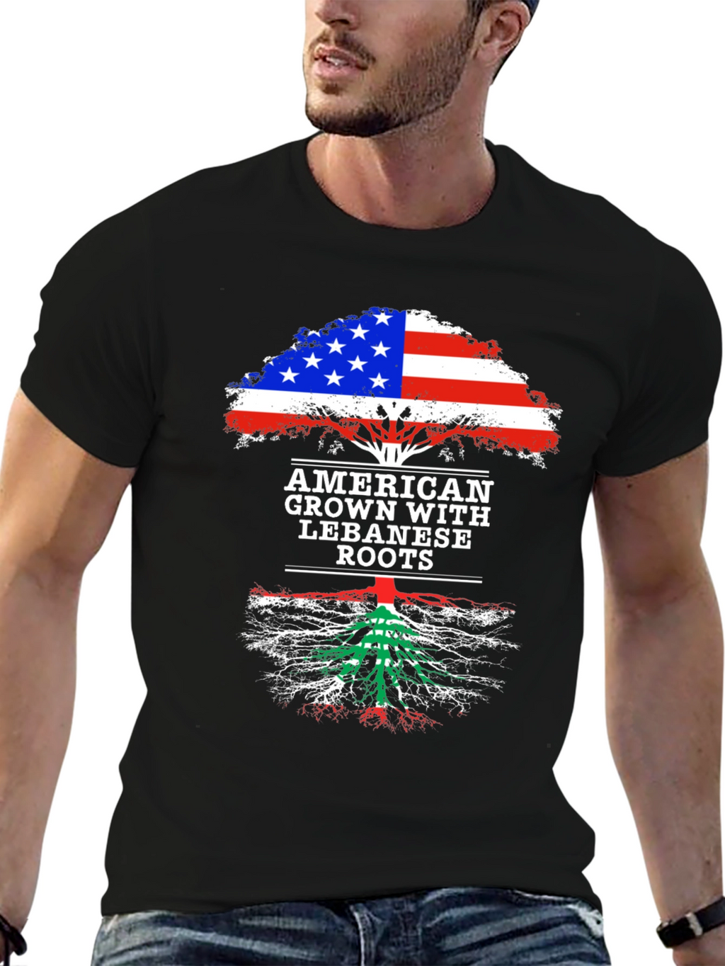 American Grown Lebanese Roots T-Shirt