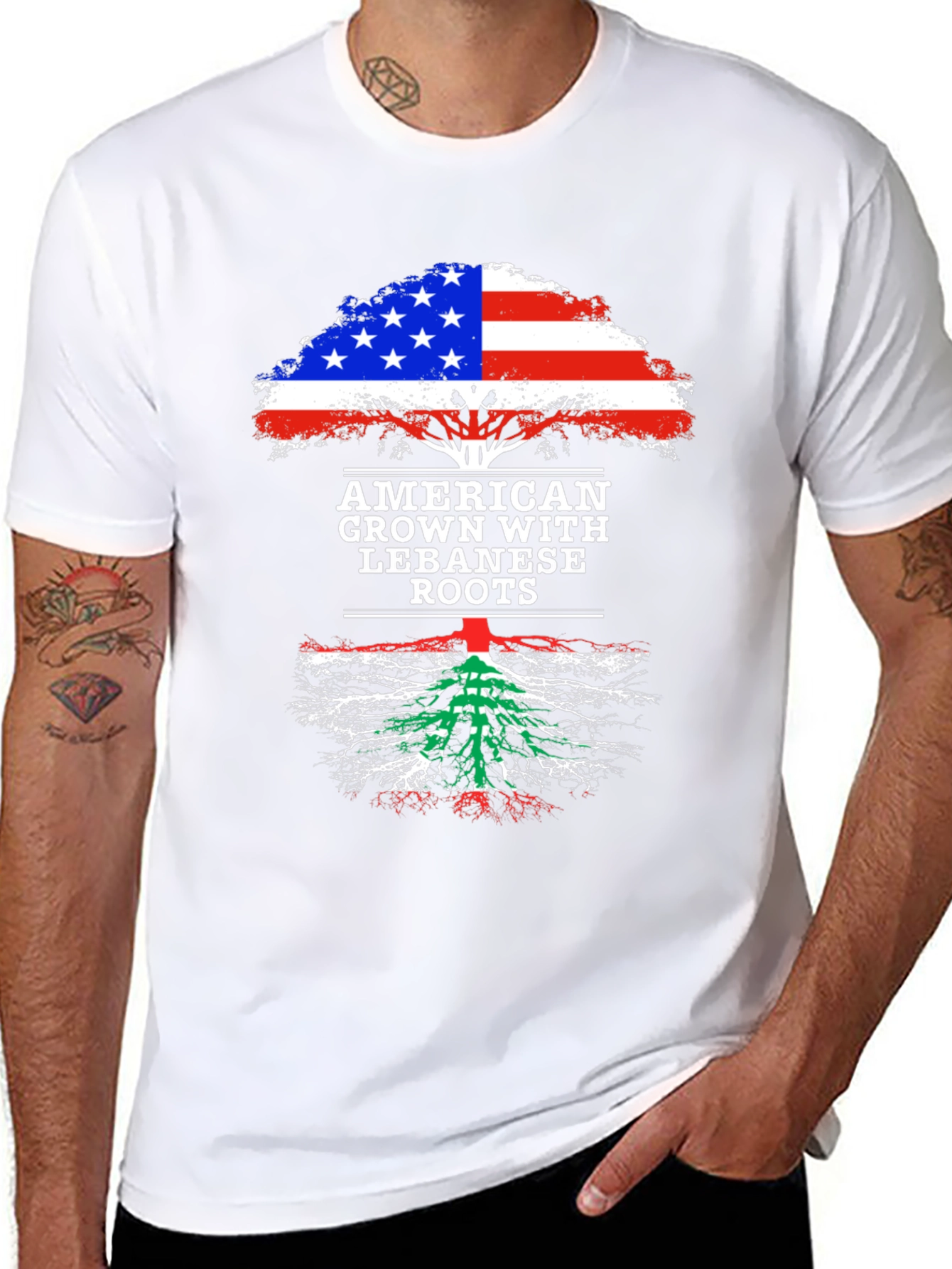 American Grown Lebanese Roots T-Shirt