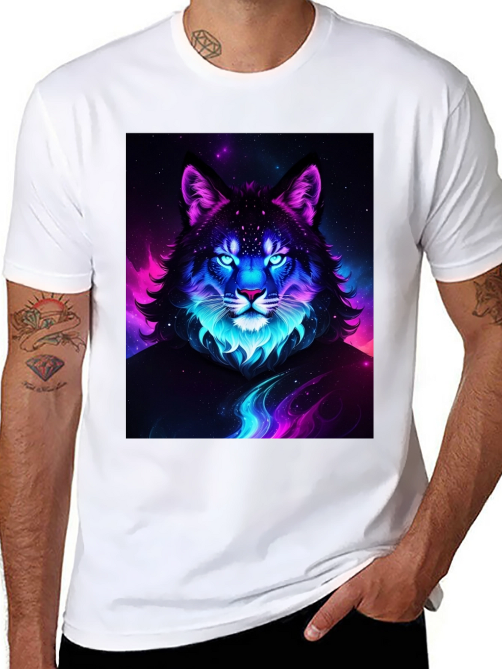 Mystic Galaxy Cat Graphic Tee