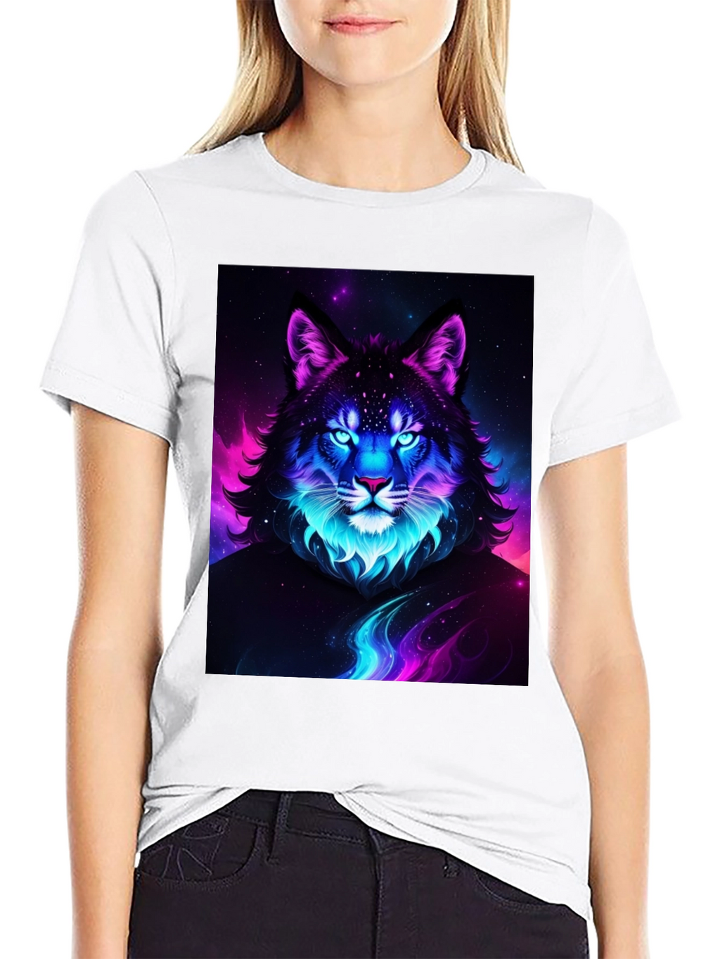 Mystic Galaxy Cat Graphic Tee