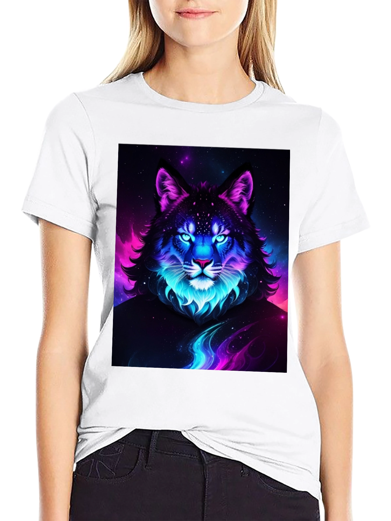 Mystic Galaxy Cat Graphic Tee
