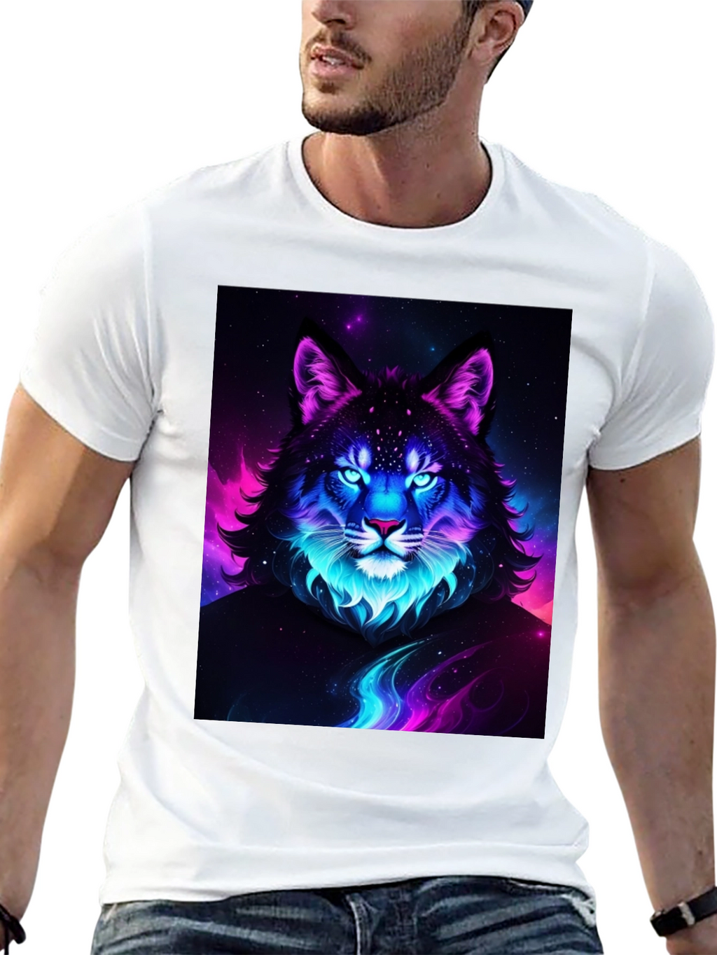 Mystic Galaxy Cat Graphic Tee