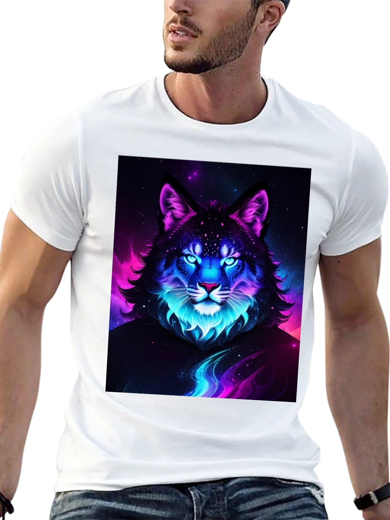 Mystic Galaxy Cat Graphic Tee