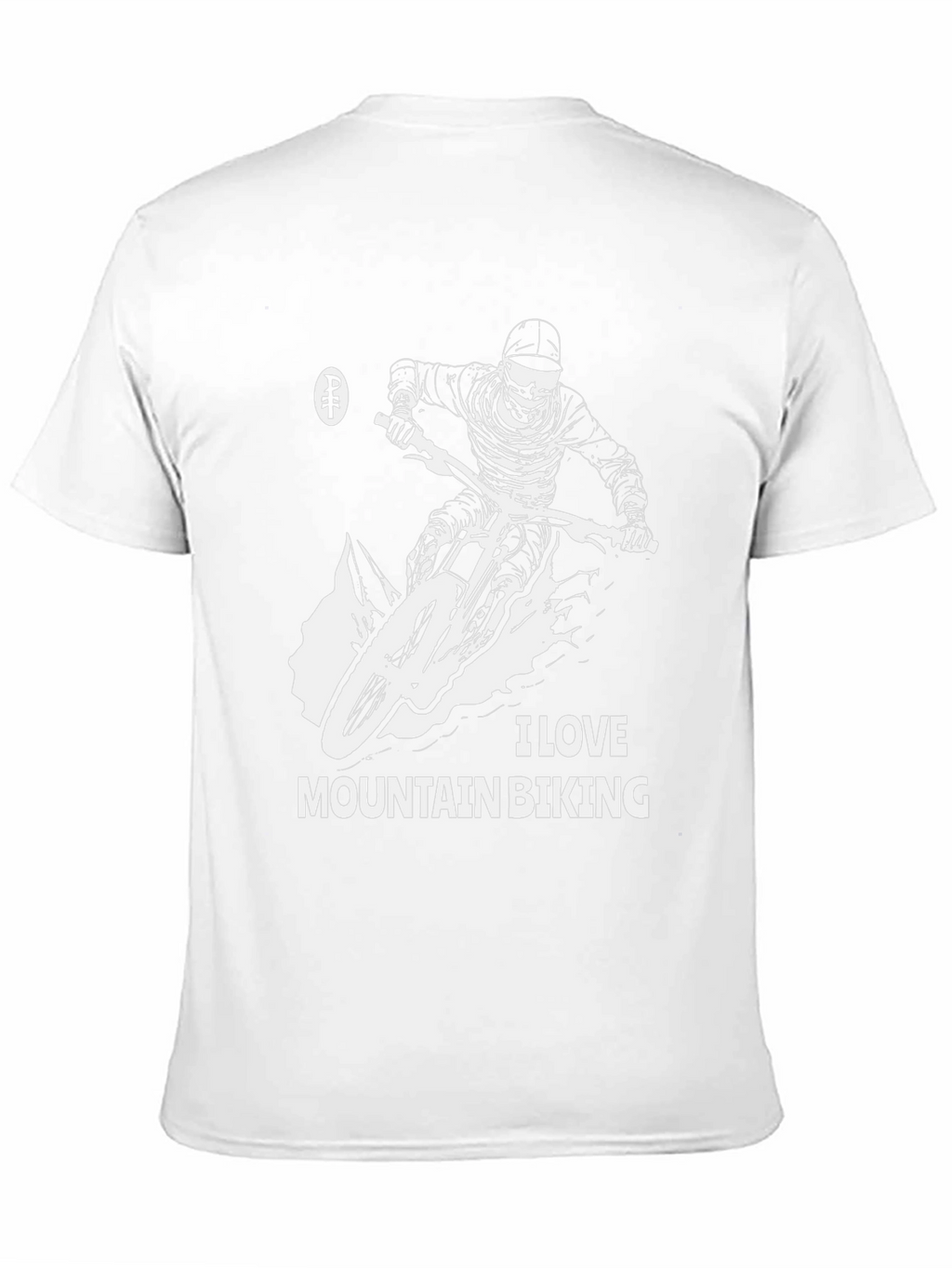 I Love Mountain Biking Black Graphic Tee