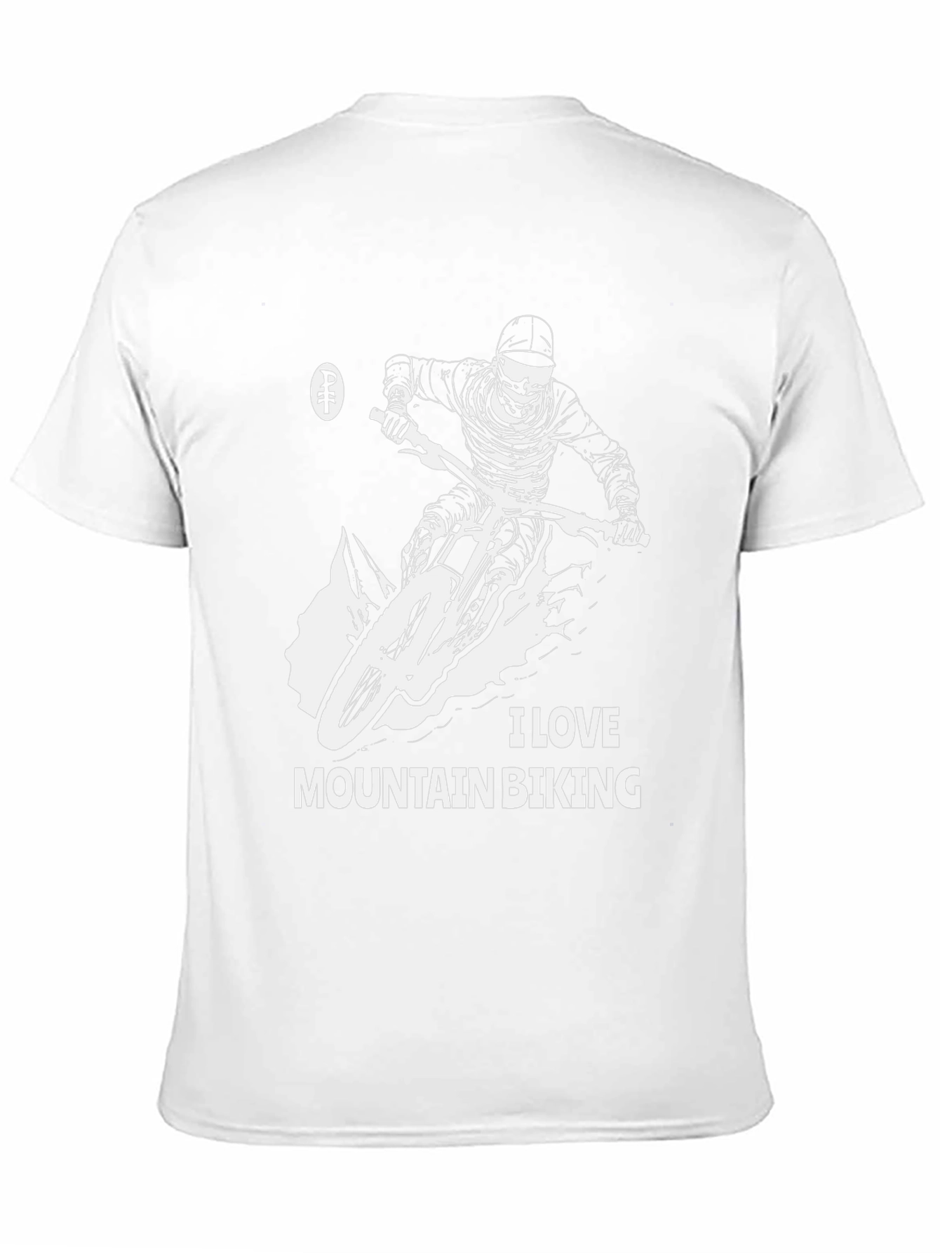 I Love Mountain Biking Black Graphic Tee