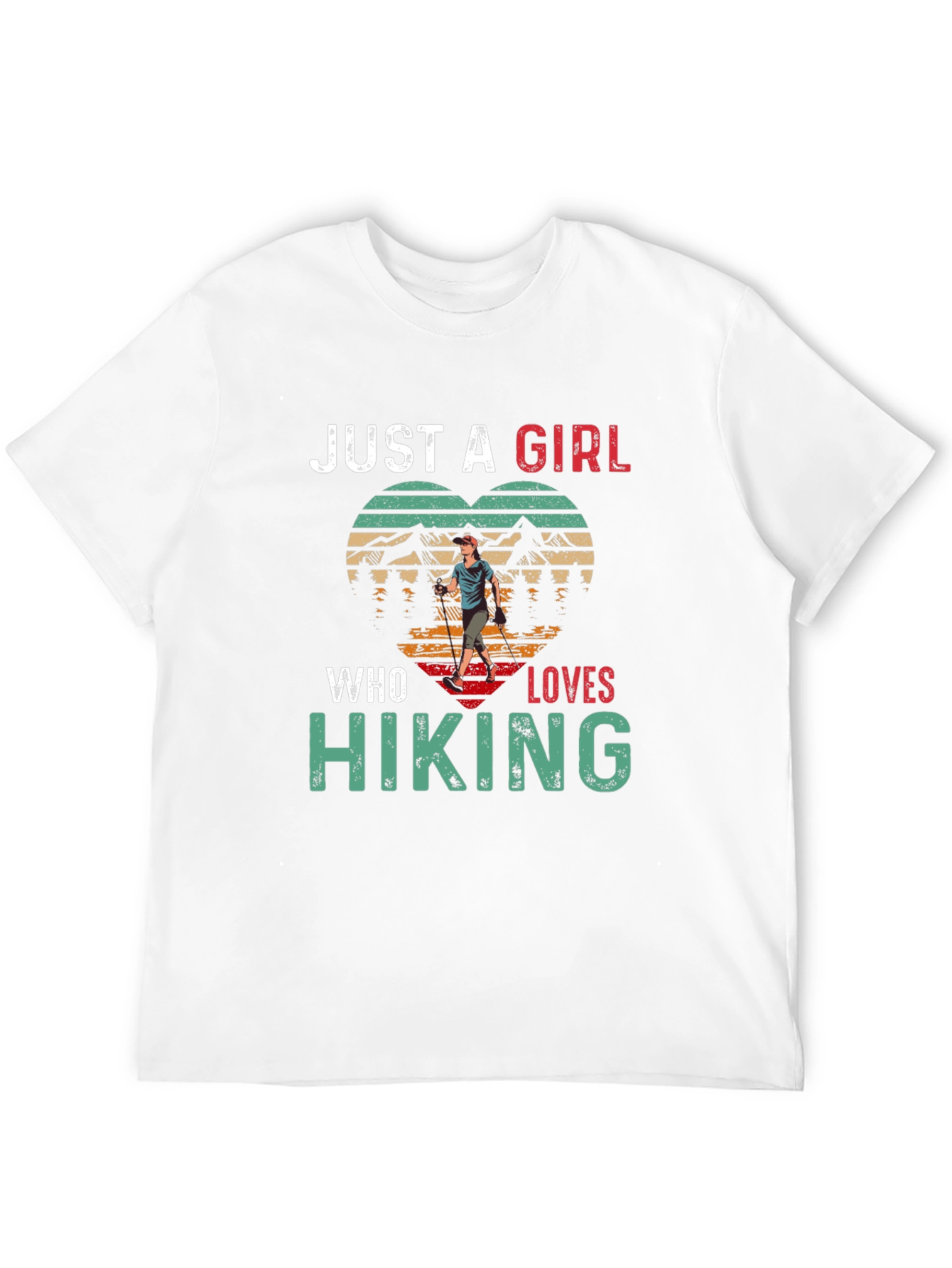 Just a Girl Who Loves Hiking Graphic T-Shirt