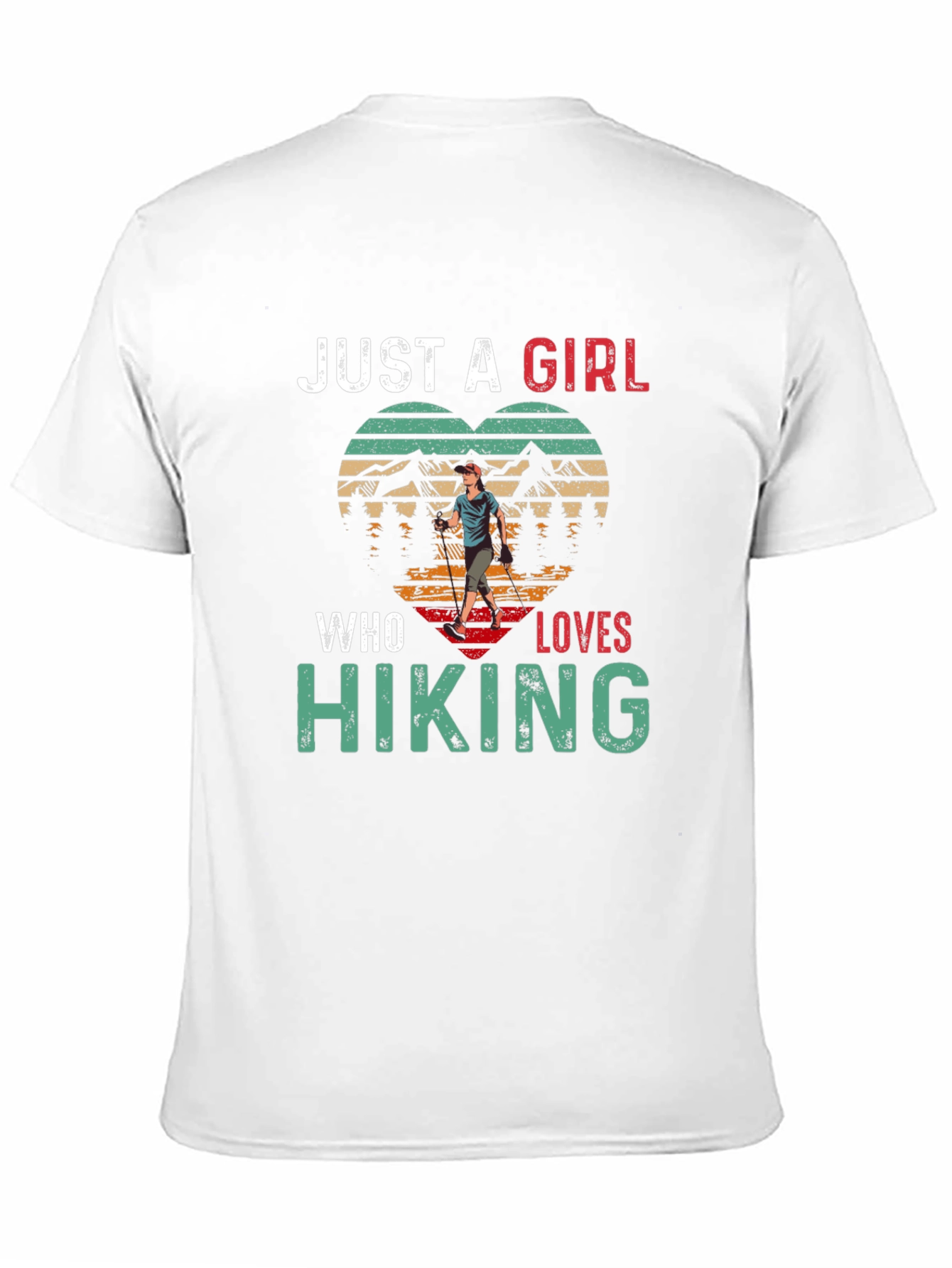 Just a Girl Who Loves Hiking Graphic T-Shirt