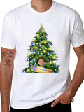 Festive Christmas Tree & Boy Graphic Tee