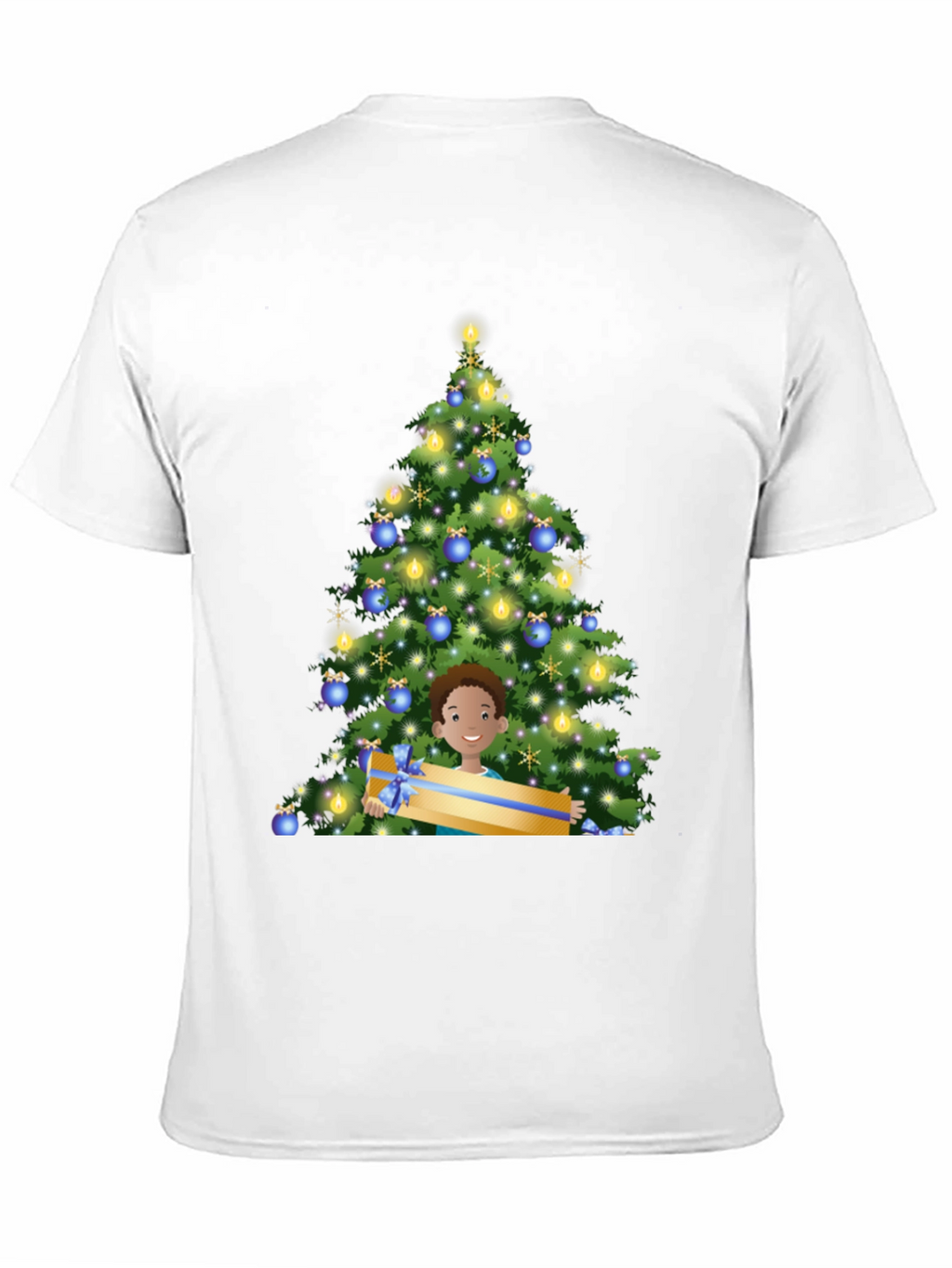 Festive Christmas Tree & Boy Graphic Tee
