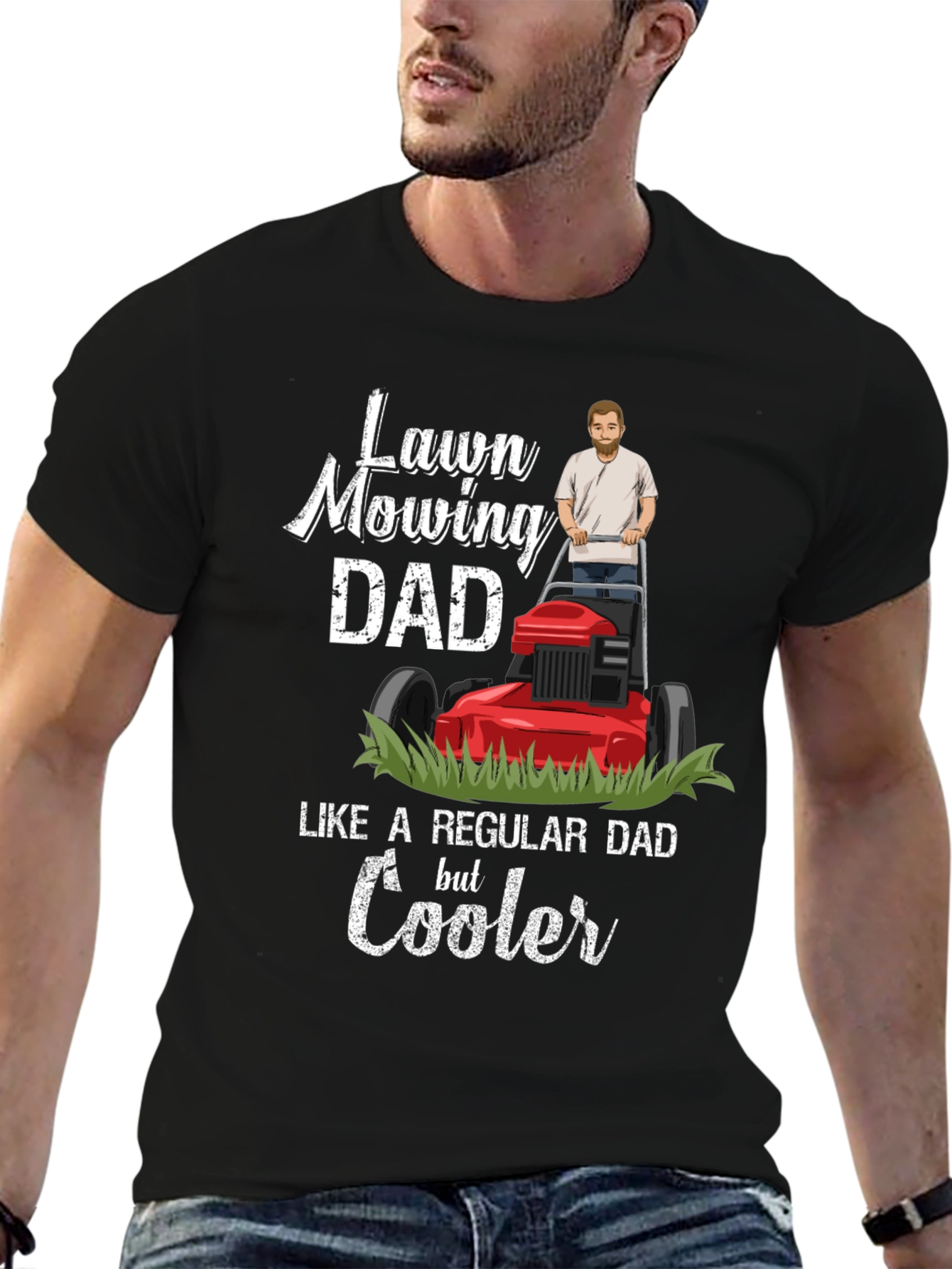Lawn Mowing Dad T-Shirt - Cooler Than a Regular Dad!