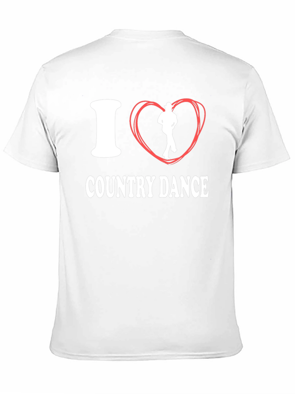 I Love Country Dance Black Cotton Tee