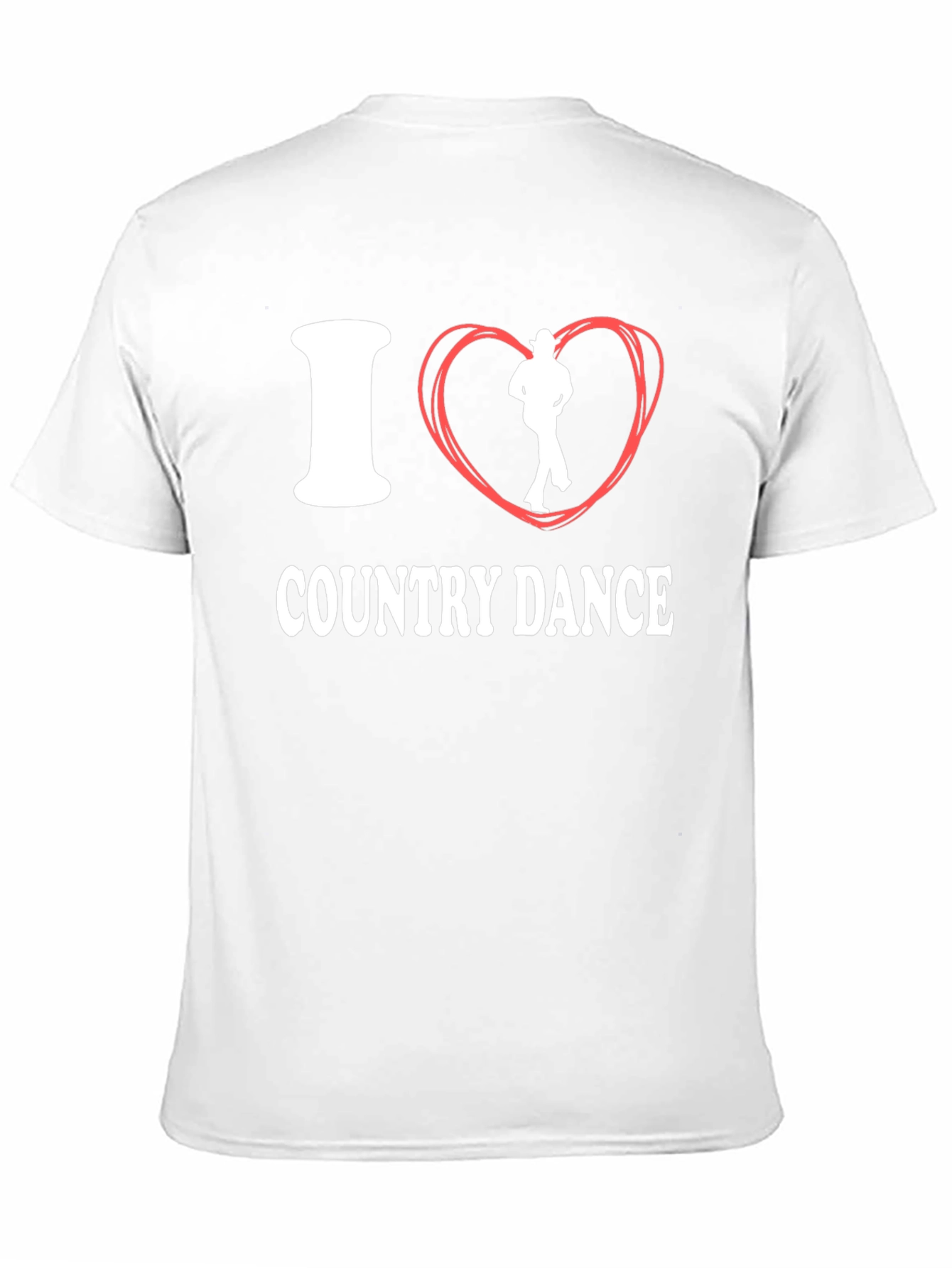 I Love Country Dance Black Cotton Tee