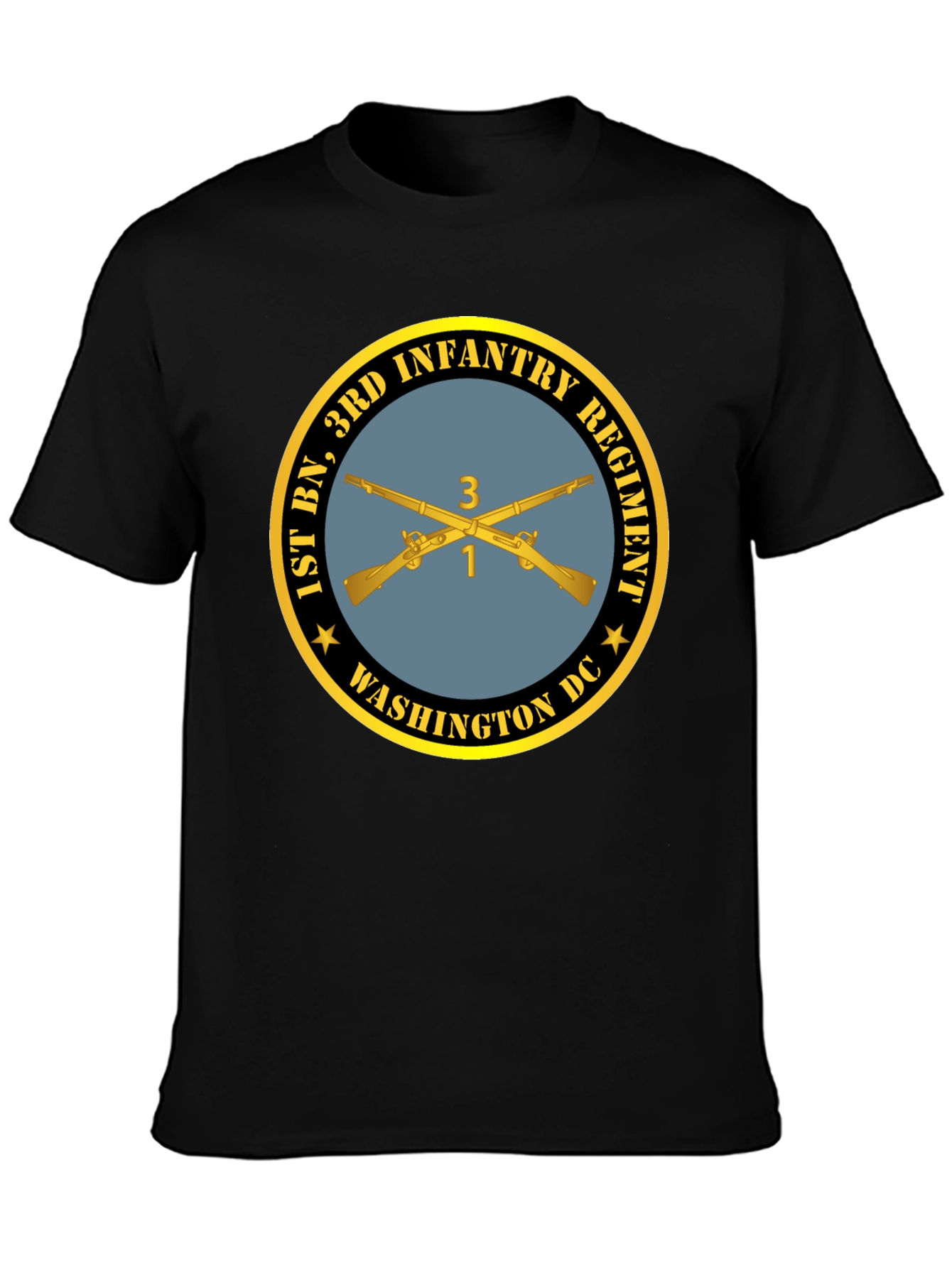 1st Bn 3rd Infantry Regiment T-Shirt - Black