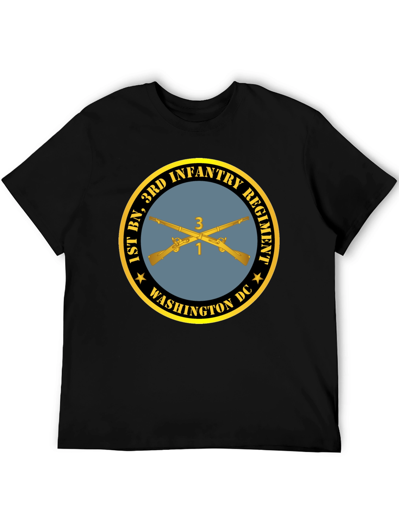 1st Bn 3rd Infantry Regiment T-Shirt - Black