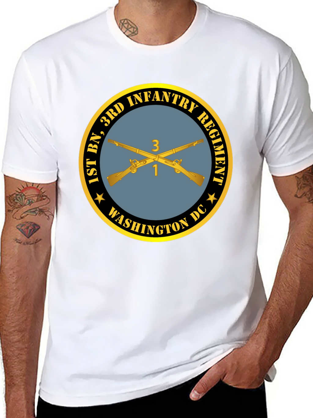 1st Bn 3rd Infantry Regiment T-Shirt - Black