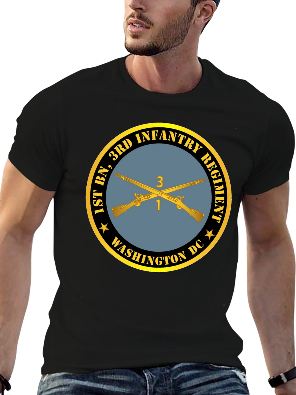 1st Bn 3rd Infantry Regiment T-Shirt - Black