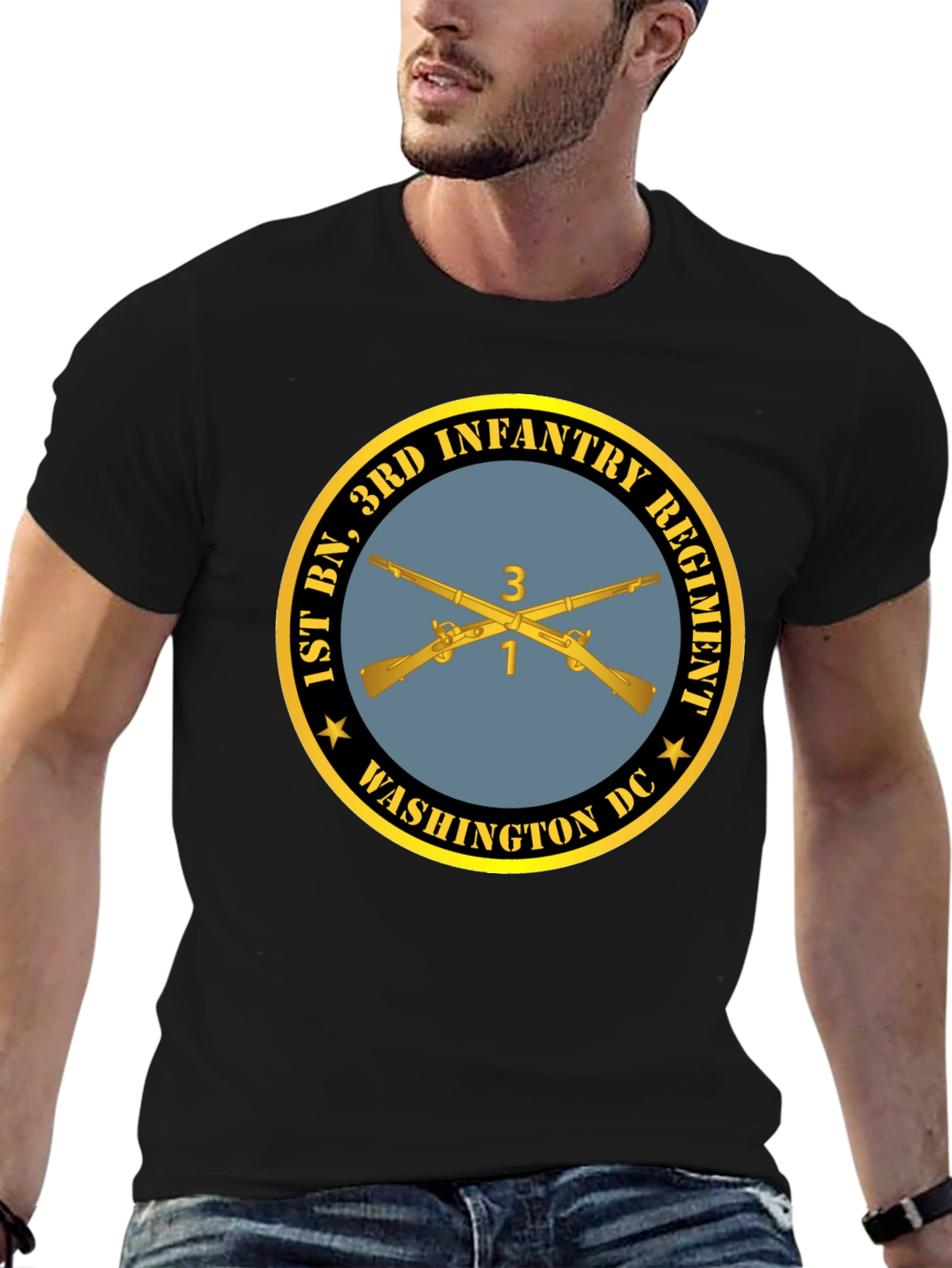 1st Bn 3rd Infantry Regiment T-Shirt - Black