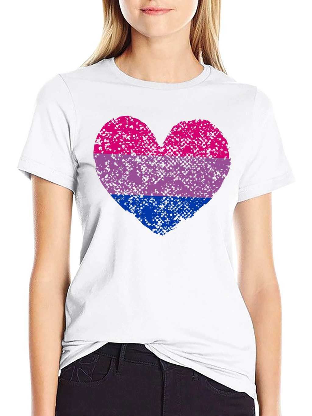 Bi Pride Heart Graphic T-Shirt
