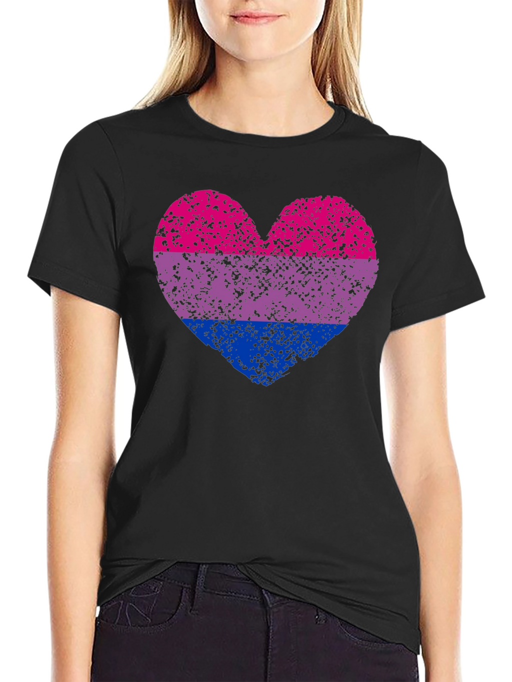 Bi Pride Heart Graphic T-Shirt