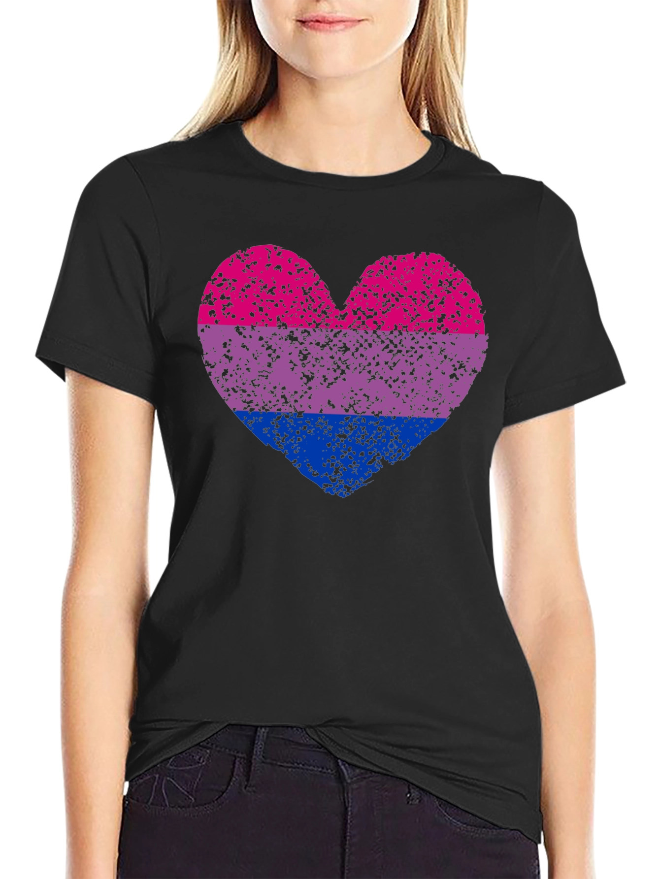 Bi Pride Heart Graphic T-Shirt