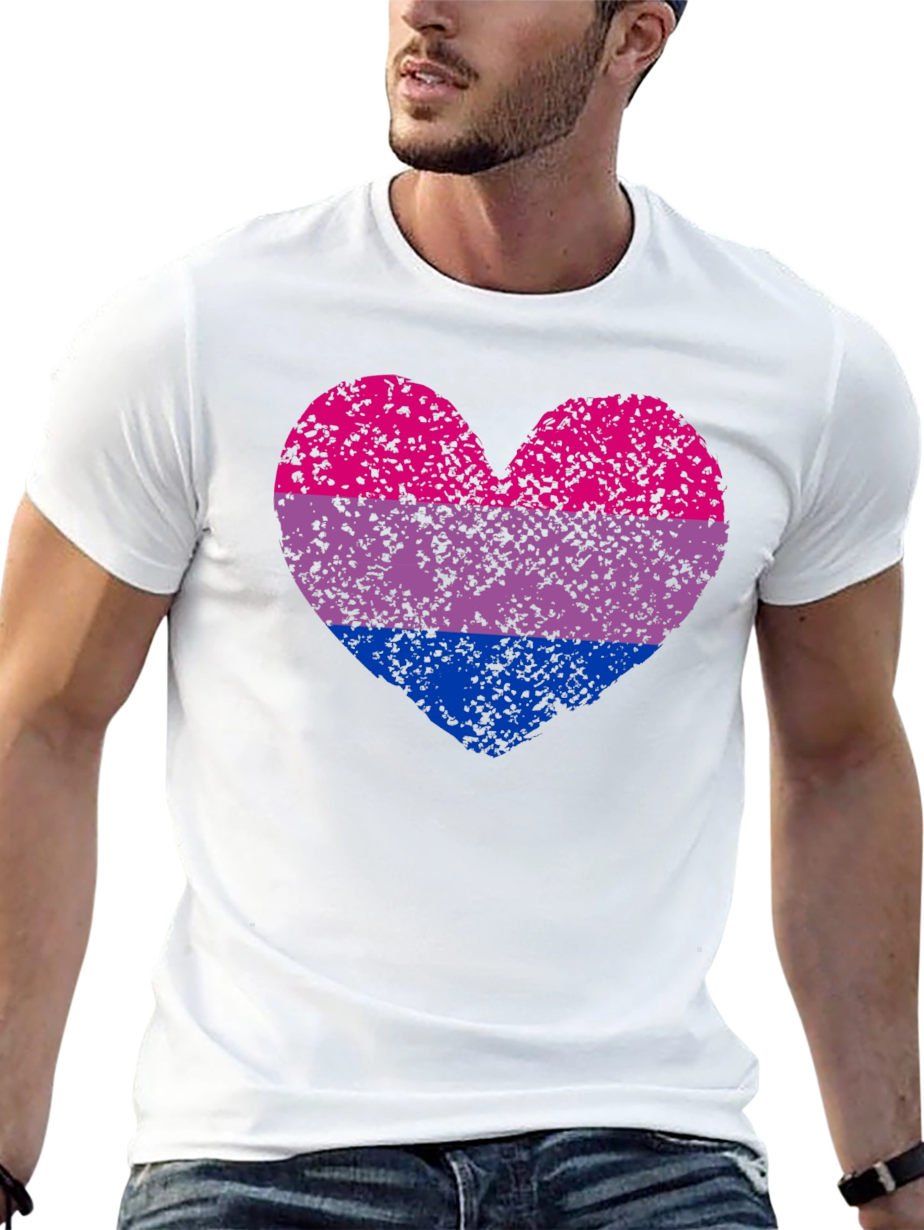 Bi Pride Heart Graphic T-Shirt