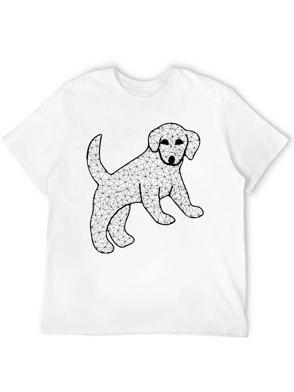 Geometric Puppy T-Shirt – Modern Dog Lover Graphic Tee