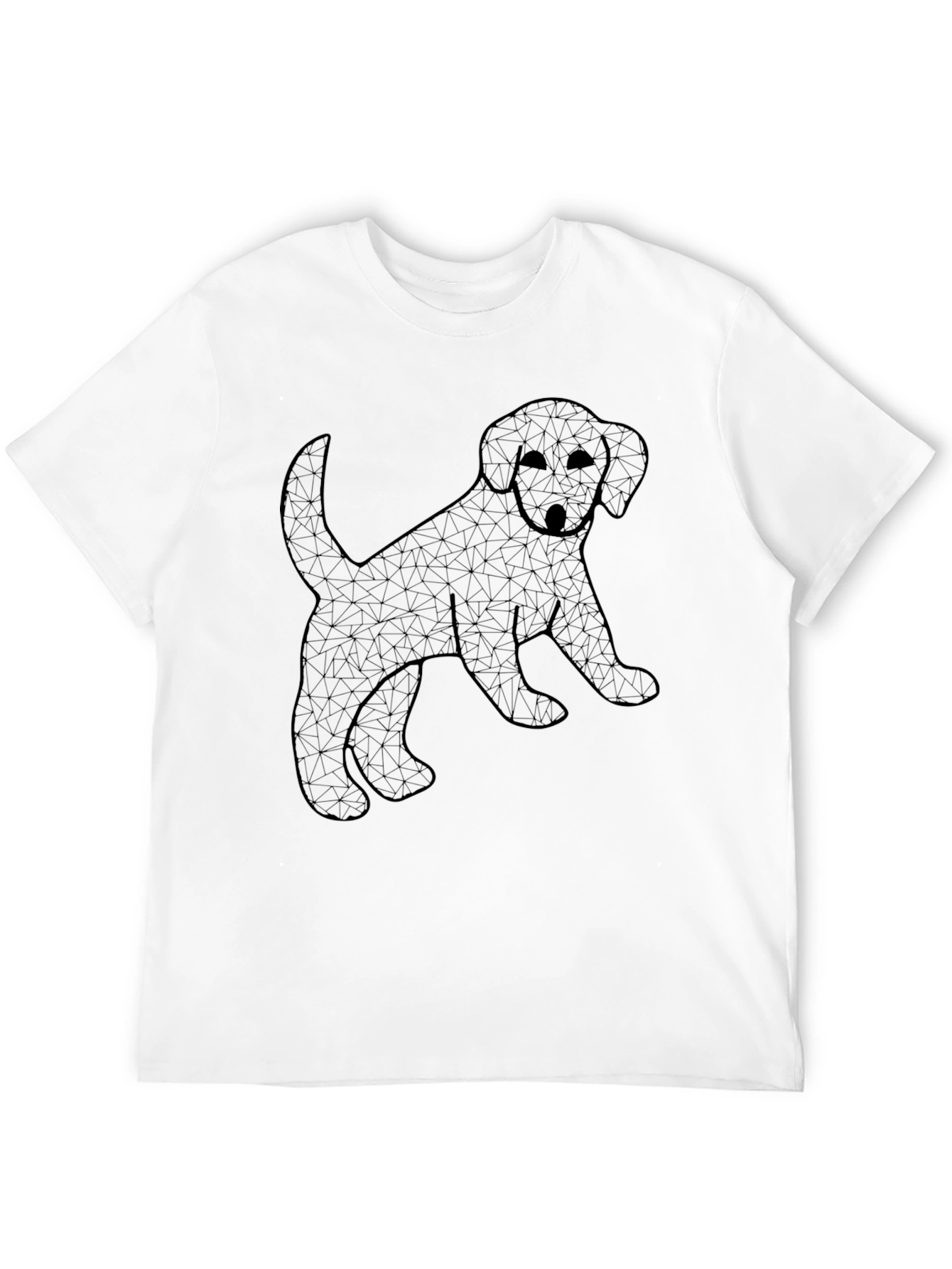 Geometric Puppy T-Shirt – Modern Dog Lover Graphic Tee