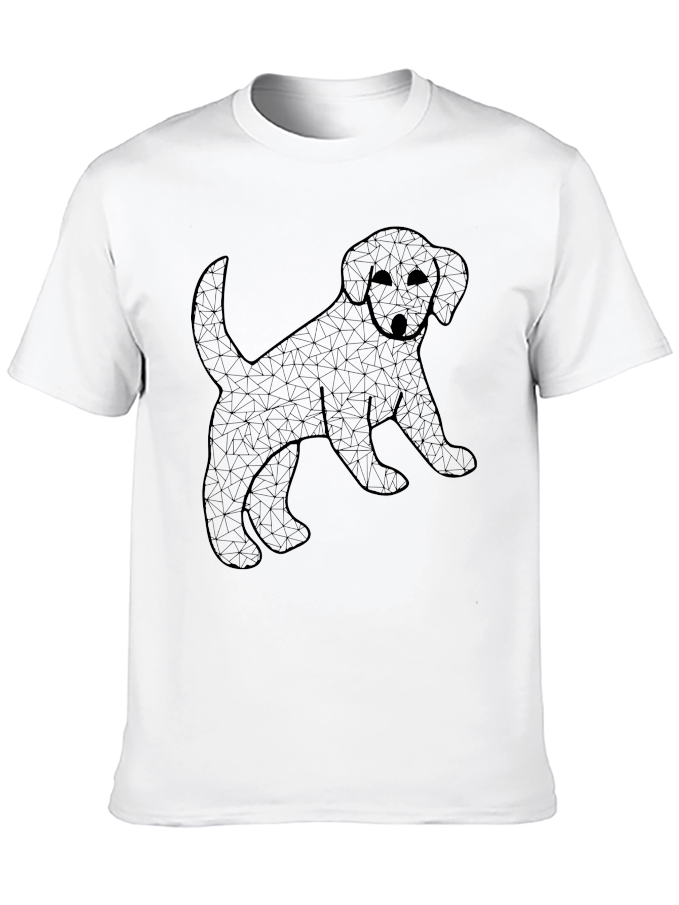 Geometric Puppy T-Shirt – Modern Dog Lover Graphic Tee