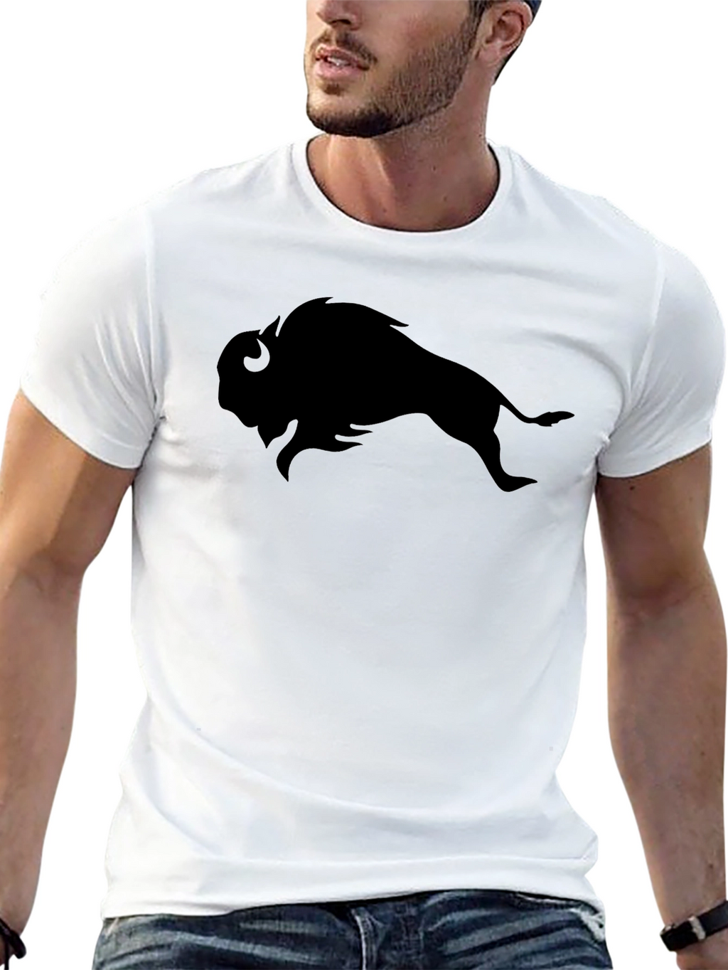 Buffalo Silhouette Black T-Shirt - Stylish Graphic Tee
