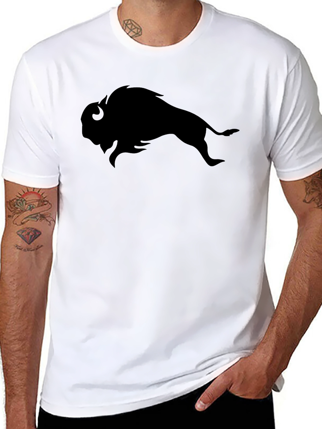 Buffalo Silhouette Black T-Shirt - Stylish Graphic Tee