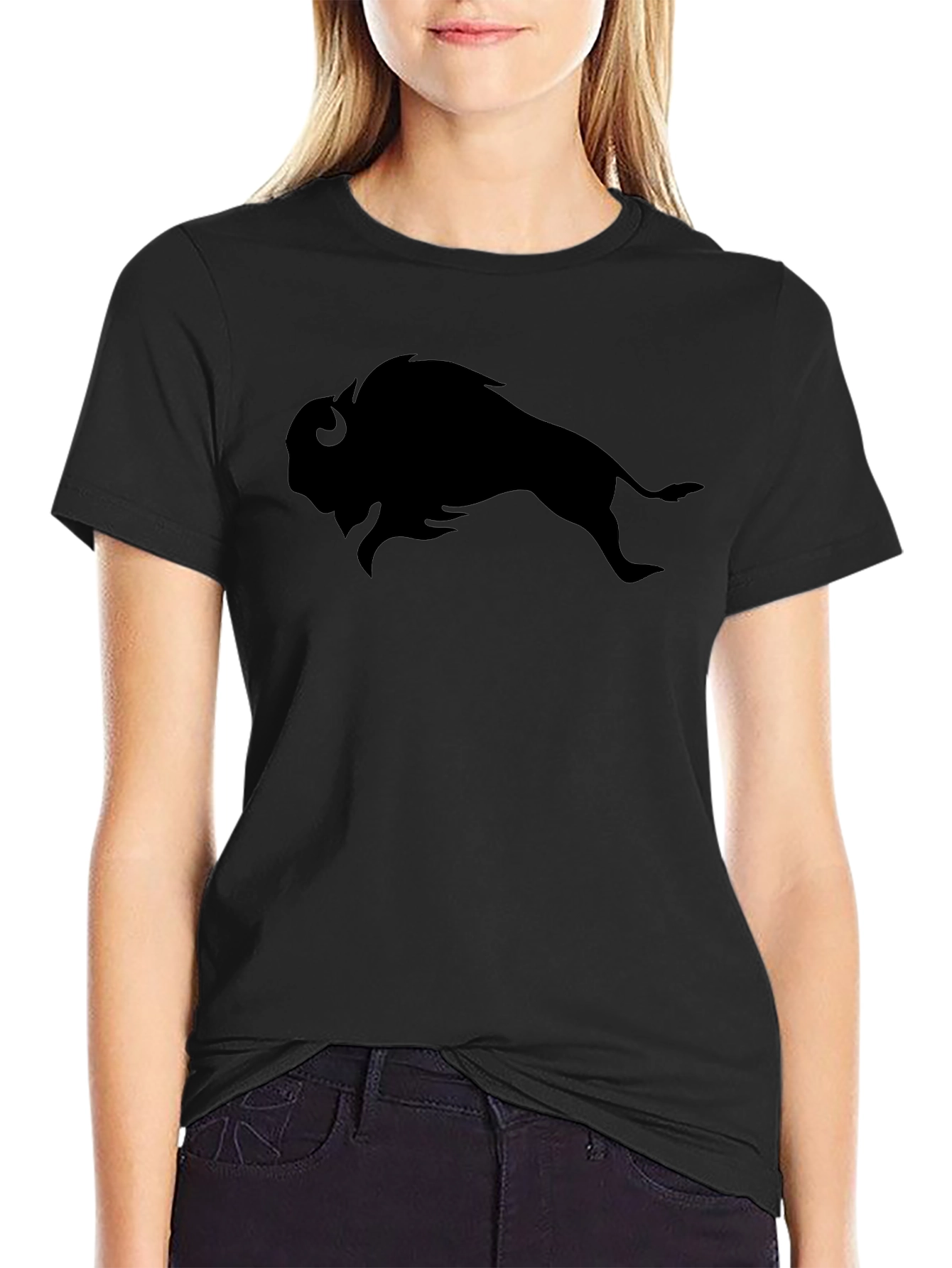 Buffalo Silhouette Black T-Shirt - Stylish Graphic Tee
