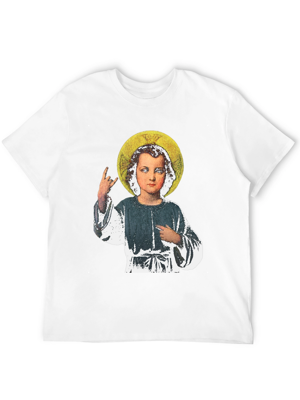 Rock On Baby Jesus T-Shirt - Black Cotton Tee